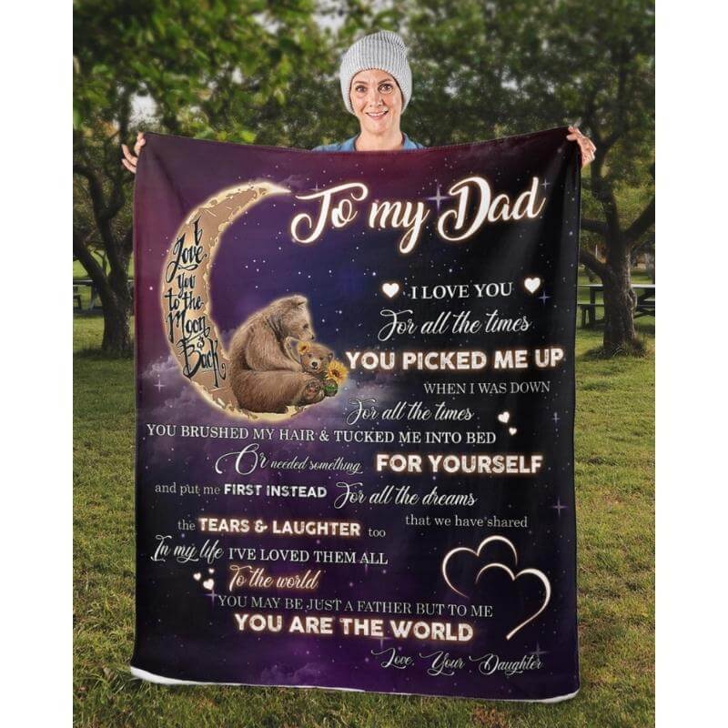 To My Dad - From Daughter - A320 - Premium Blanket-Jolura