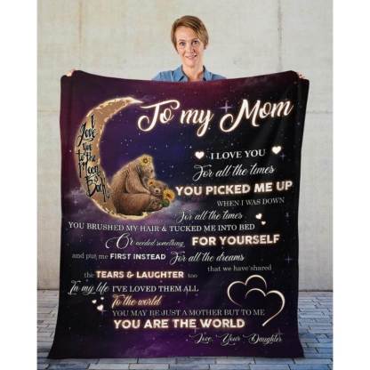 To My Mom - From Daughter - A320 - Premium Blanket-Jolura