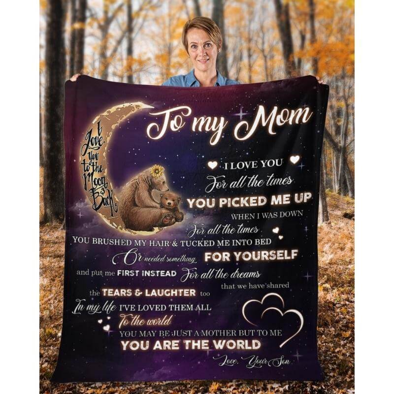 To My Mom - From Son - A320 - Premium Blanket-Jolura