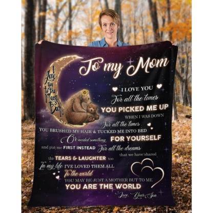 To My Mom - From Son - A320 - Premium Blanket-Jolura