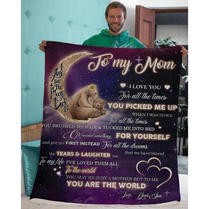 To My Mom - From Son - A320 - Premium Blanket-Jolura