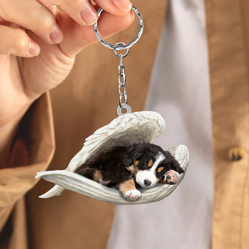 Sleeping Angel Acrylic Keychain Bernese Mountain SA062-Jolura