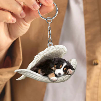 Sleeping Angel Acrylic Keychain Bernese Mountain SA062-Jolura