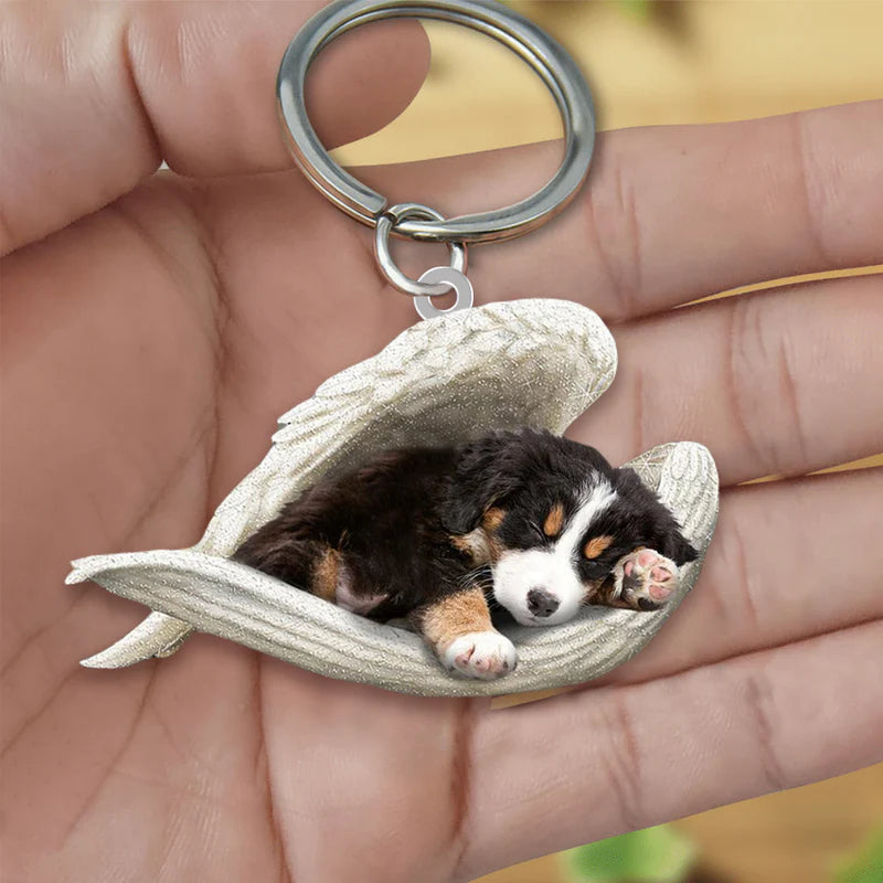 Sleeping Angel Acrylic Keychain Bernese Mountain SA062-Jolura