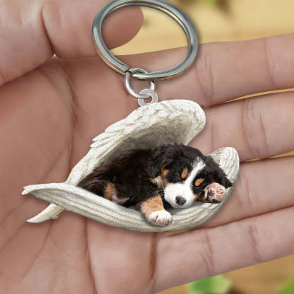 Sleeping Angel Acrylic Keychain Bernese Mountain SA062-Jolura