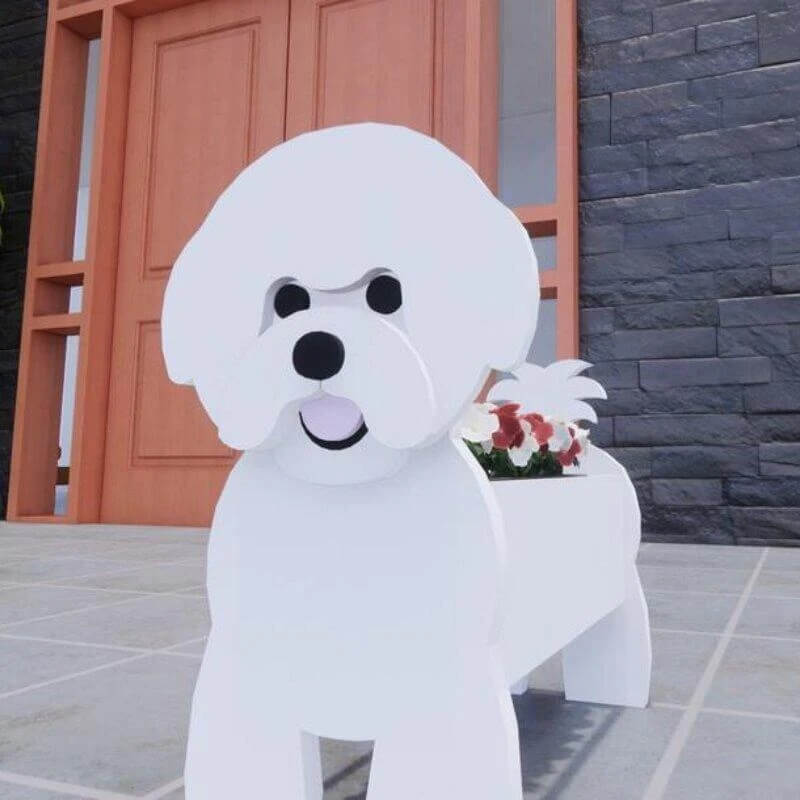 Bichon Frise Planter AP012-Jolura
