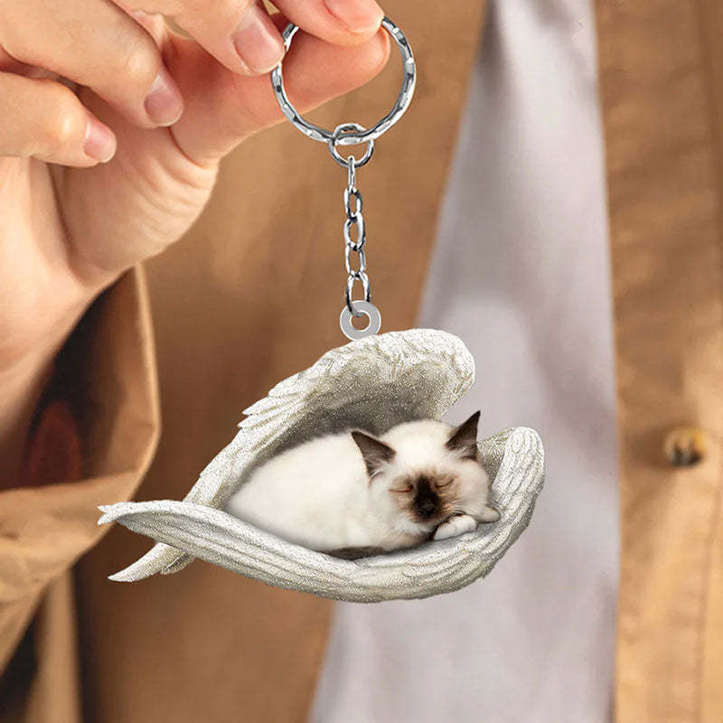 Sleeping Angel Acrylic Keychain Birman Cat SA029-Jolura
