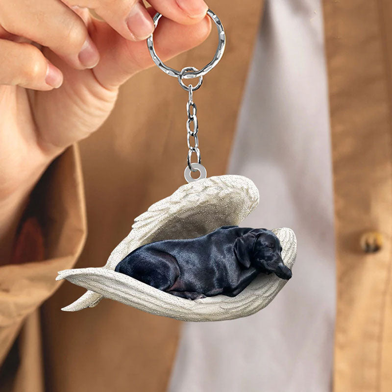 Sleeping Angel Acrylic Keychain Black Labrador SA007-Jolura