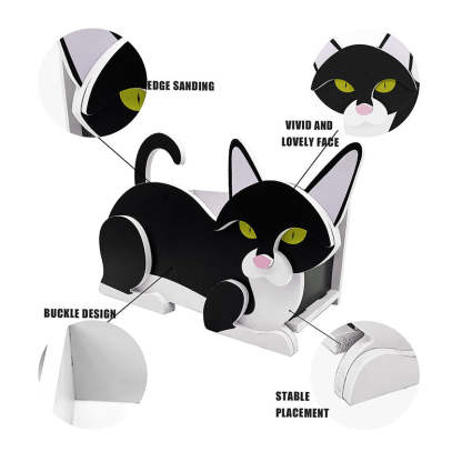 Black And White Cat Planter AP080-Jolura