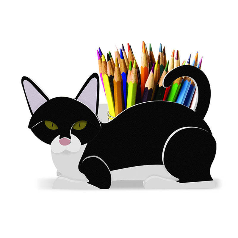 Black And White Cat Planter AP080-Jolura