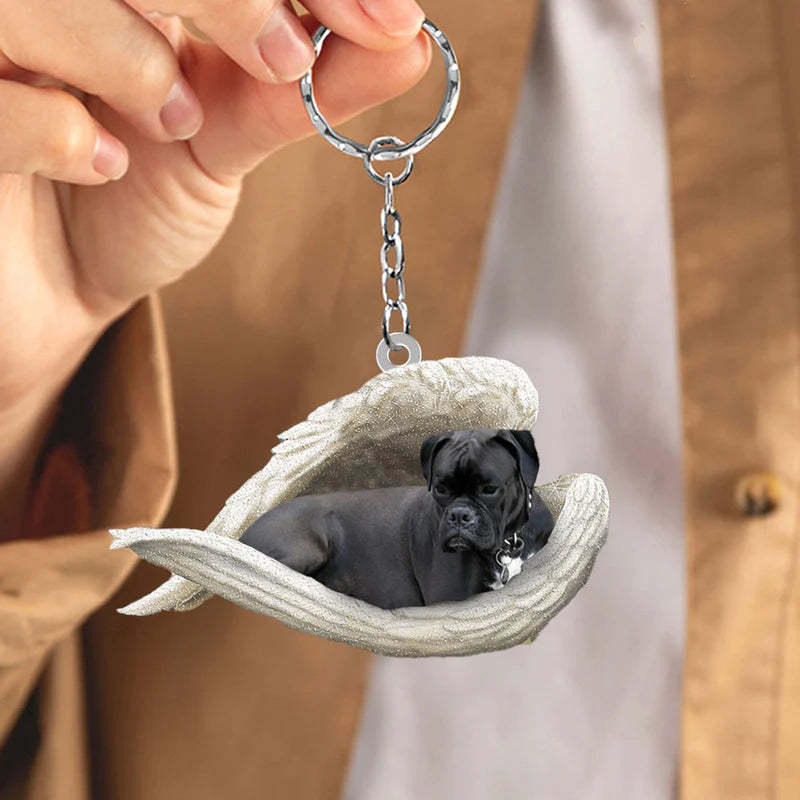 Sleeping Angel Acrylic Keychain Black Boxer SA103-Jolura