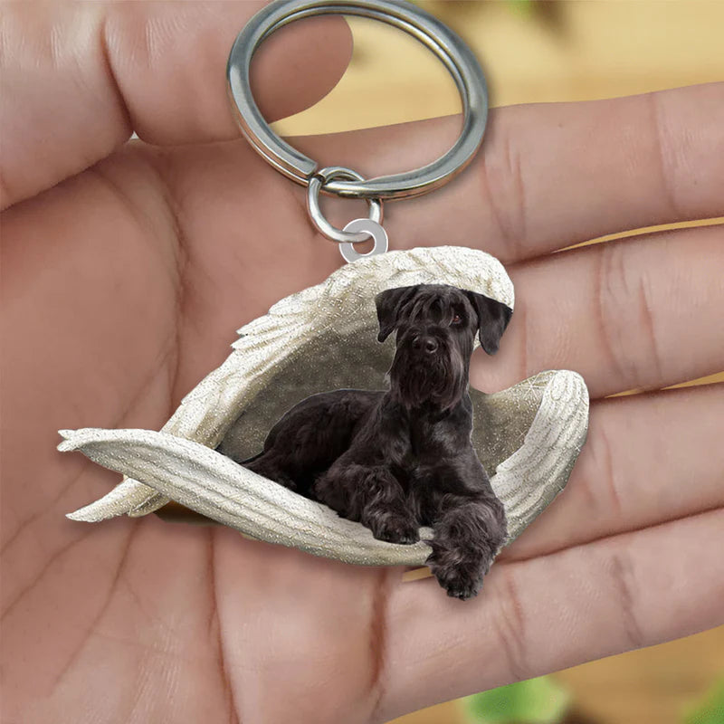 Sleeping Angel Acrylic Keychain Black Schnauzer SA110-Jolura