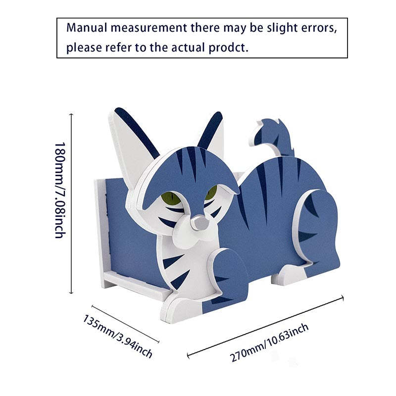 Blue And White Cat Planter AP075-Jolura
