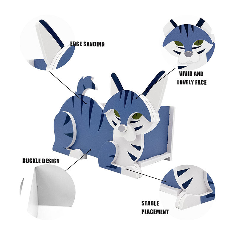 Blue And White Cat Planter AP075-Jolura