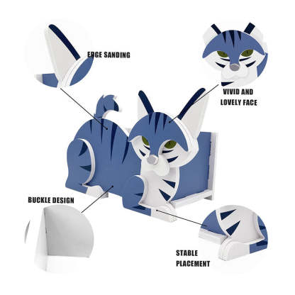 Blue And White Cat Planter AP075-Jolura