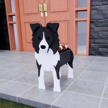 Border Collie Planter AP038-Jolura
