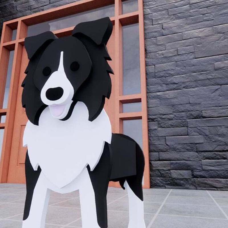 Border Collie Planter AP038-Jolura