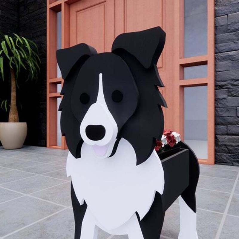Border Collie Planter AP038-Jolura
