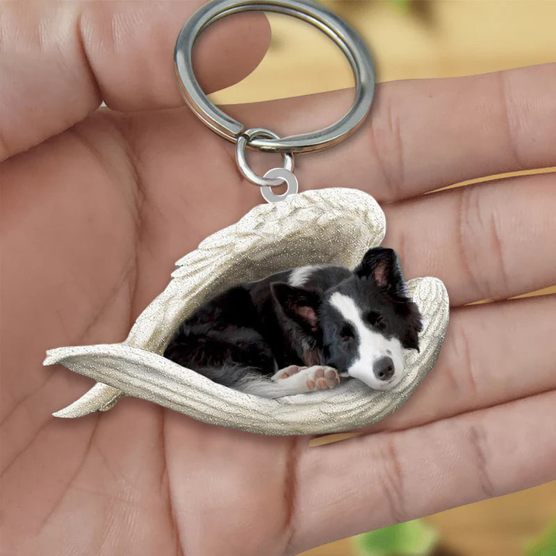 Sleeping Angel Acrylic Keychain Border Collie SA034-Jolura