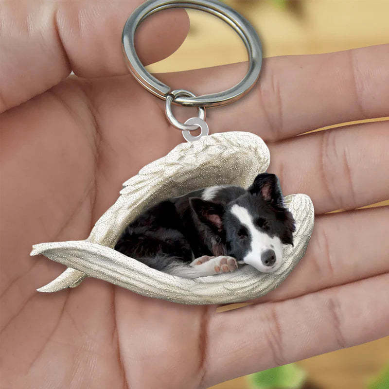 Sleeping Angel Acrylic Keychain Border Collie SA034-Jolura