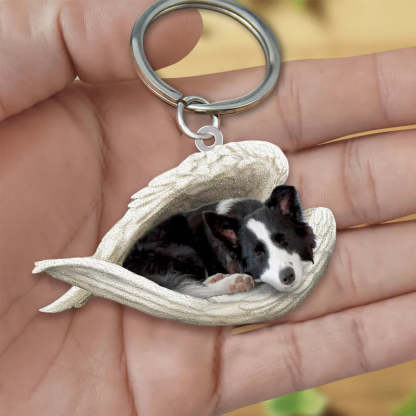 Sleeping Angel Acrylic Keychain Border Collie SA034-Jolura