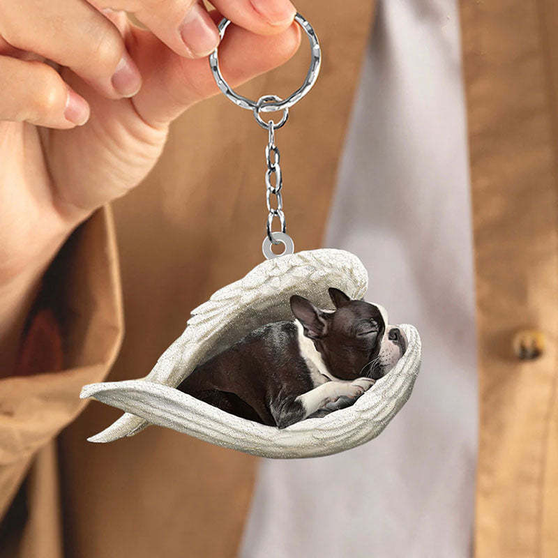 Sleeping Angel Acrylic Keychain Boston Terrier SA005-Jolura