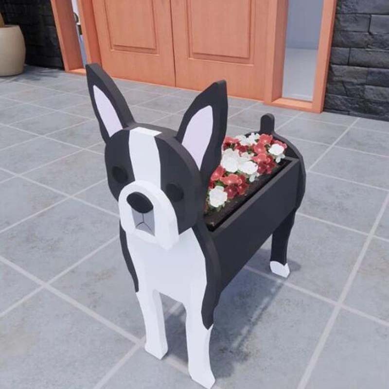 Boston Terrier Planter AP036-Jolura