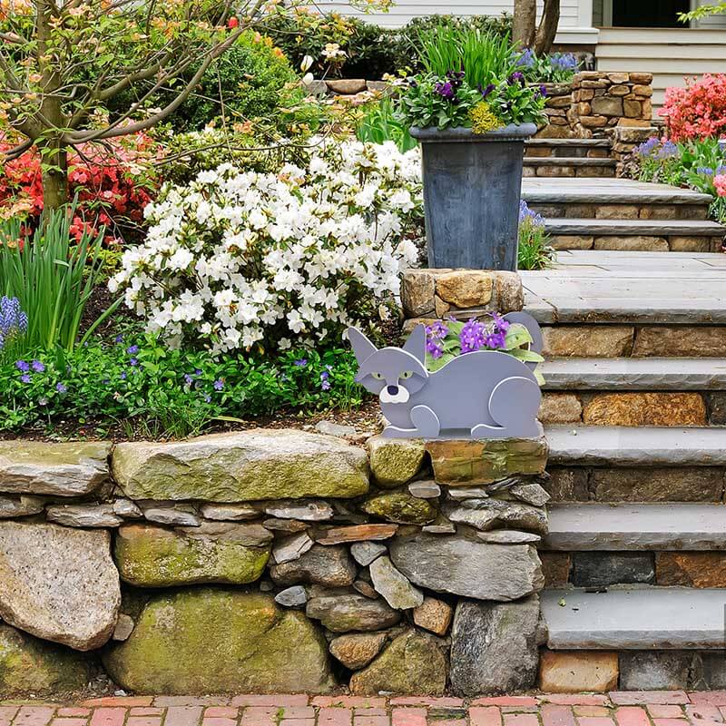 British Shorthair Blue Cat Planter AP078-Jolura