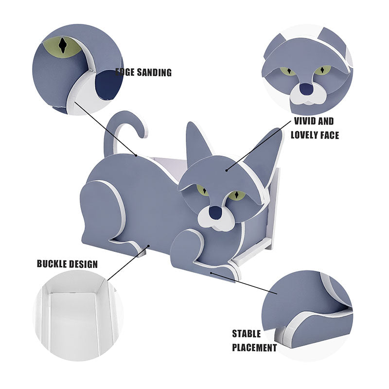 British Shorthair Blue Cat Planter AP078-Jolura