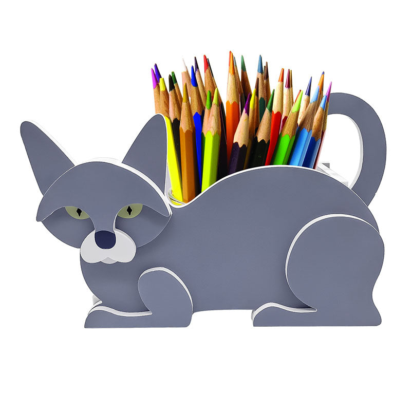 British Shorthair Blue Cat Planter AP078-Jolura