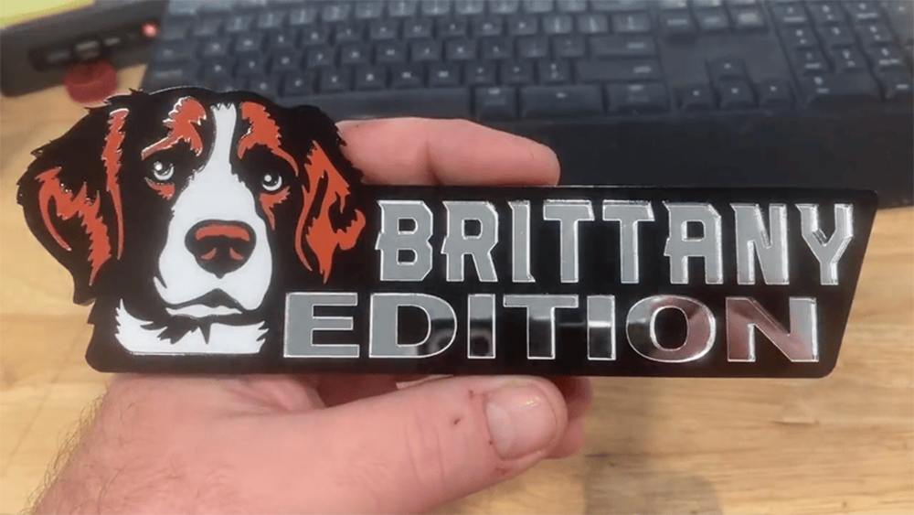 Brittany Spaniel Car Badge Laser Cutting Car Emblem CE105-Jolura