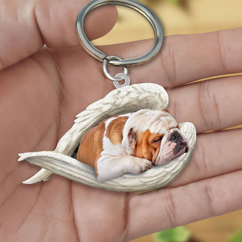 Sleeping Angel Acrylic Keychain Bulldog SA015-Jolura