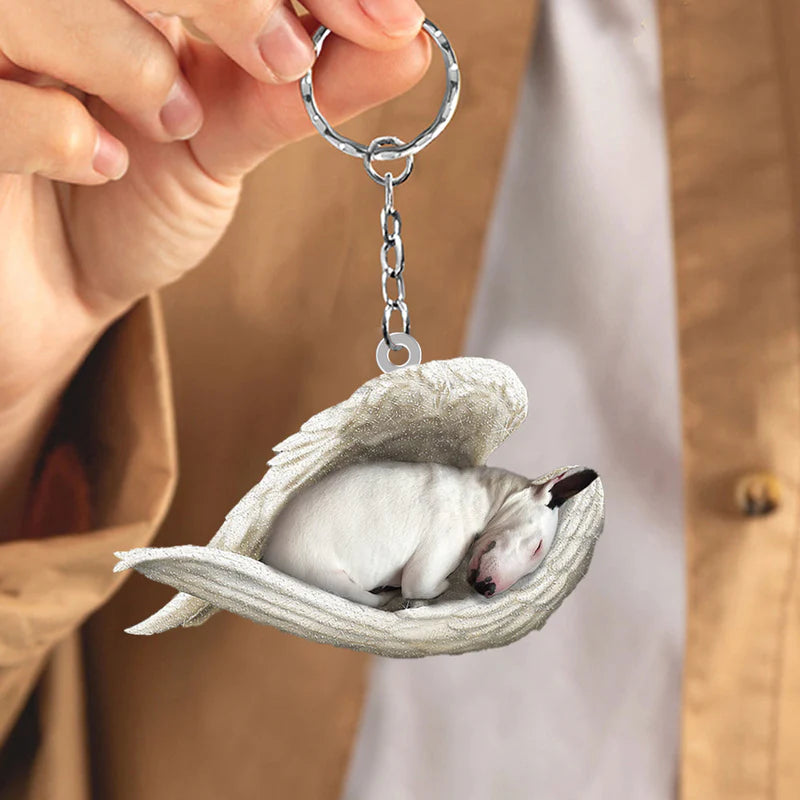 Sleeping Angel Acrylic Keychain Bull Terrier SA041-Jolura