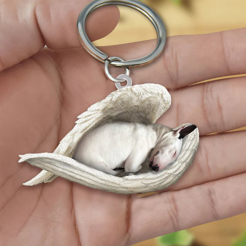 Sleeping Angel Acrylic Keychain Bull Terrier SA041-Jolura