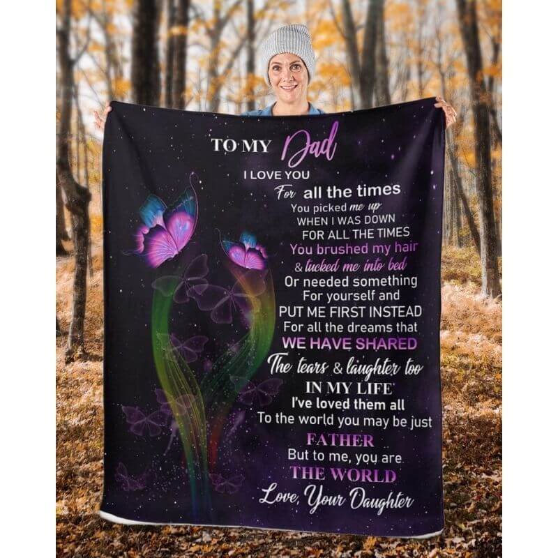 To My Dad - From Daughter - A319 - Premium Blanket-Jolura