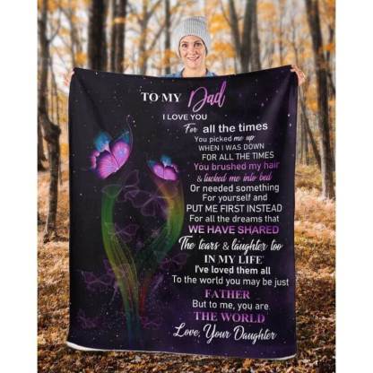 To My Dad - From Daughter - A319 - Premium Blanket-Jolura