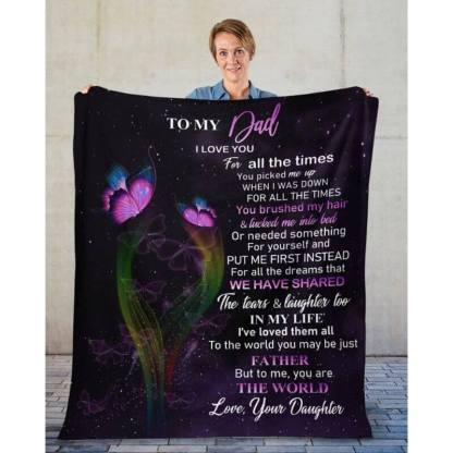 To My Dad - From Daughter - A319 - Premium Blanket-Jolura