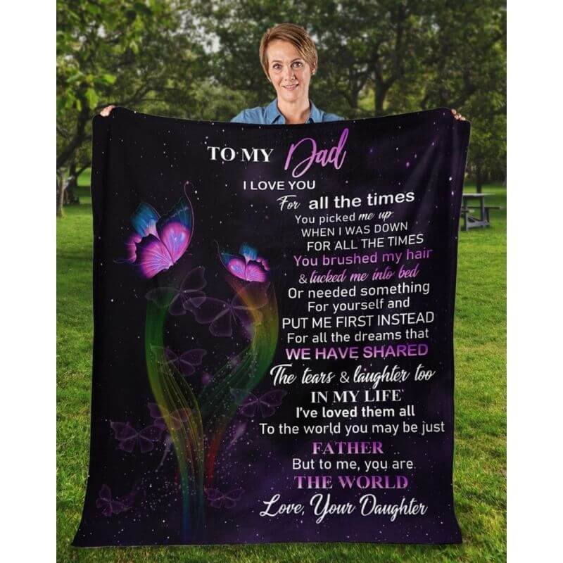 To My Dad - From Daughter - A319 - Premium Blanket-Jolura