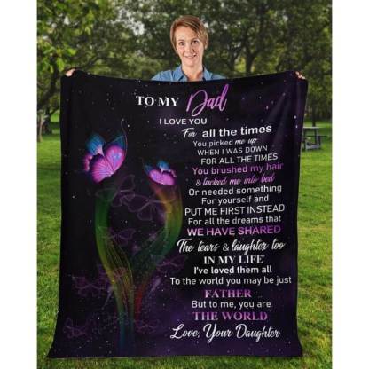 To My Dad - From Daughter - A319 - Premium Blanket-Jolura