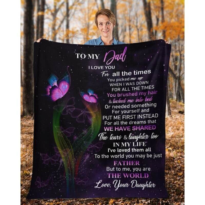 To My Dad - From Daughter - A319 - Premium Blanket-Jolura
