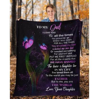 To My Dad - From Daughter - A319 - Premium Blanket-Jolura