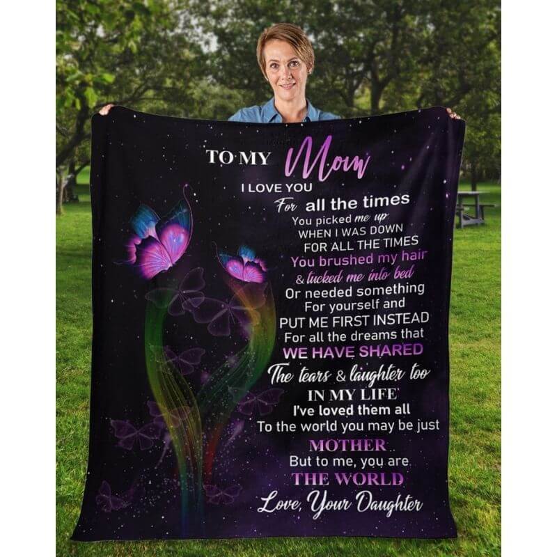 To My Mom - From Daughter - A319 - Premium Blanket-Jolura