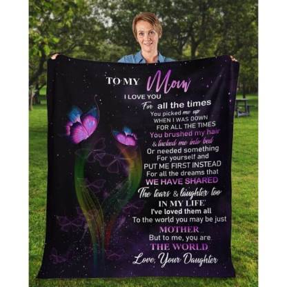 To My Mom - From Daughter - A319 - Premium Blanket-Jolura
