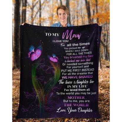 To My Mom - From Daughter - A319 - Premium Blanket-Jolura