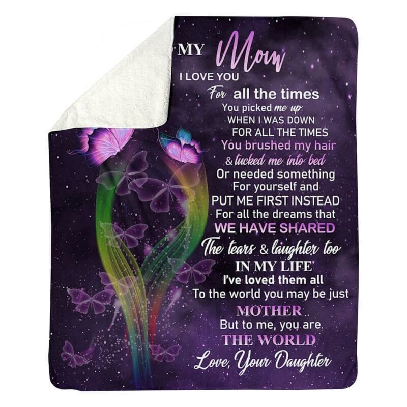 To My Mom - From Daughter - A319 - Premium Blanket-Jolura