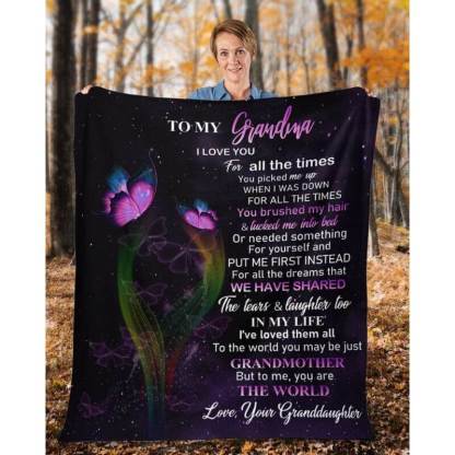 To My Grandma - From Granddaughter - A319 - Premium Blanket-Jolura