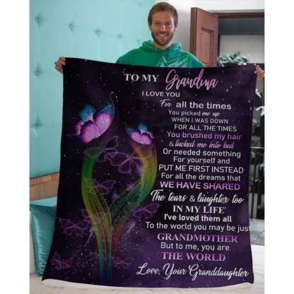 To My Grandma - From Granddaughter - A319 - Premium Blanket-Jolura