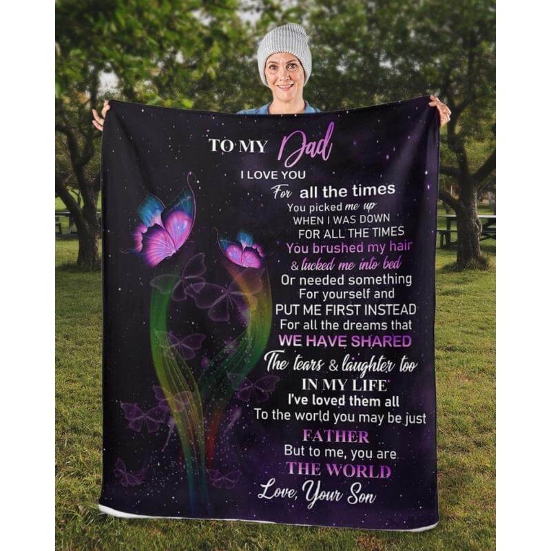 To My Dad - From Son - A319 - Premium Blanket-Jolura