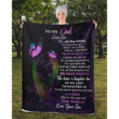 To My Dad - From Son - A319 - Premium Blanket-Jolura