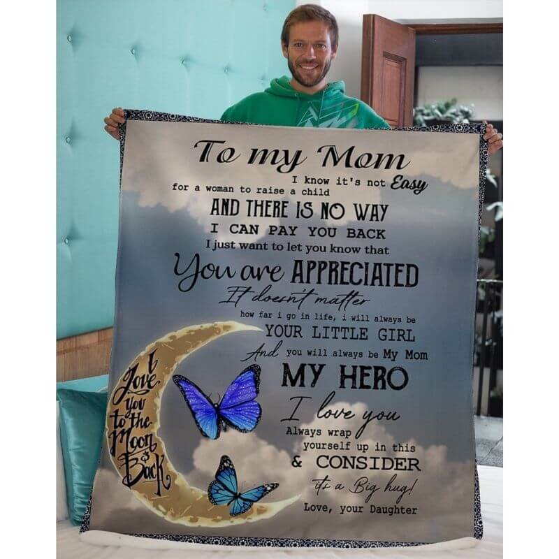 To My Mom - From Daughter - A314 - Premium Blanket-Jolura